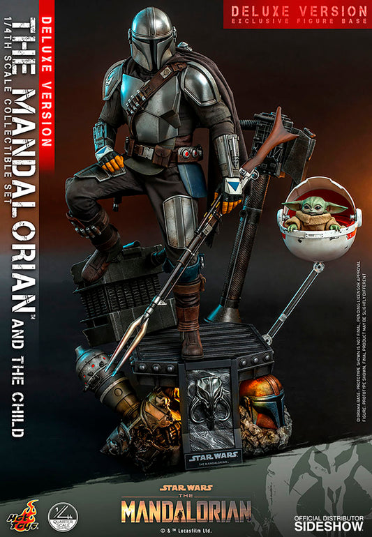Hot Toys Star Wars The Mandalorian™ The Mandalorian™ and The Child (Deluxe) QS017 1/4th Scale Collectible Set