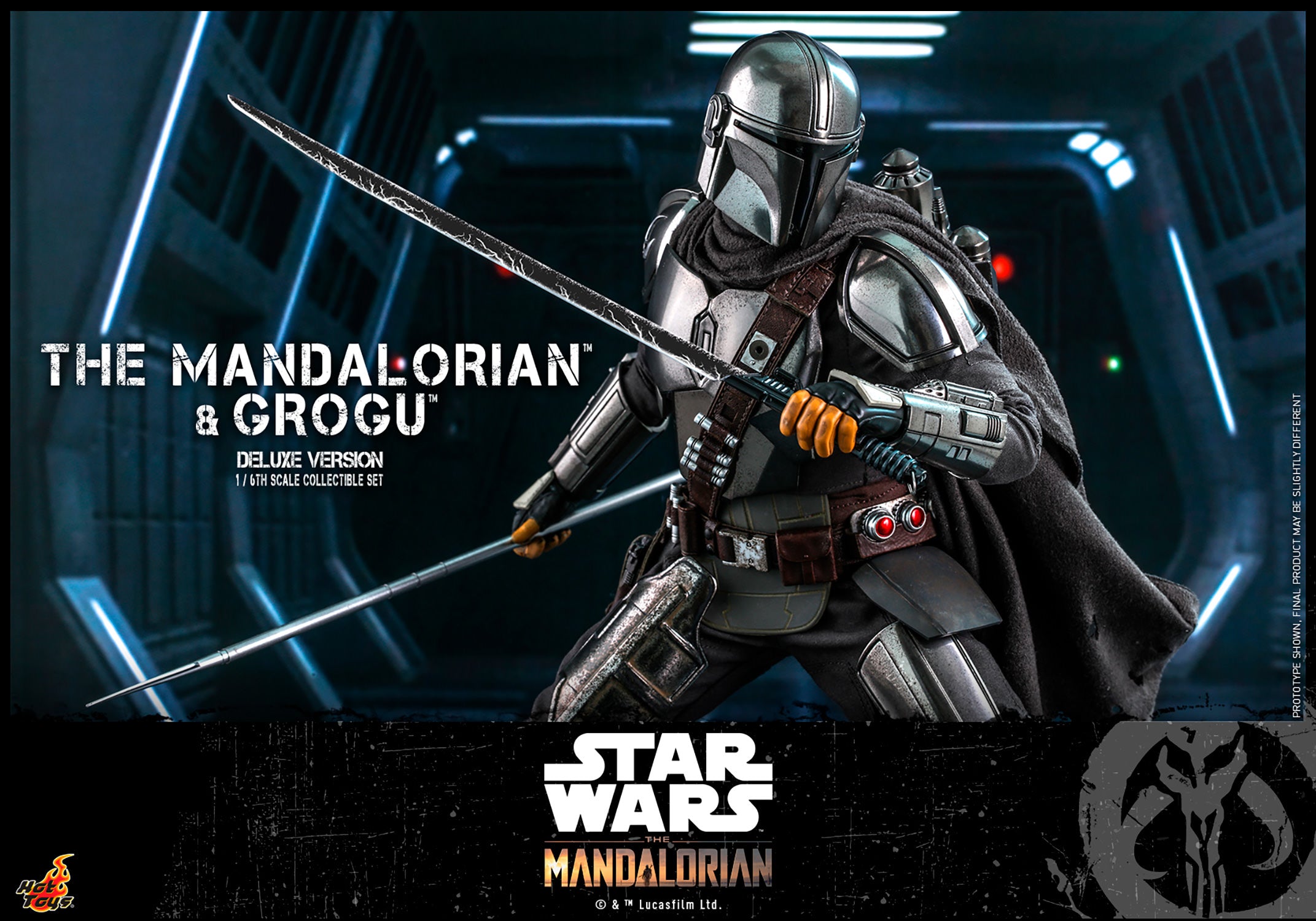 Hot Toys Star Wars The Mandalorian and Grogu Deluxe TMS052 1/6